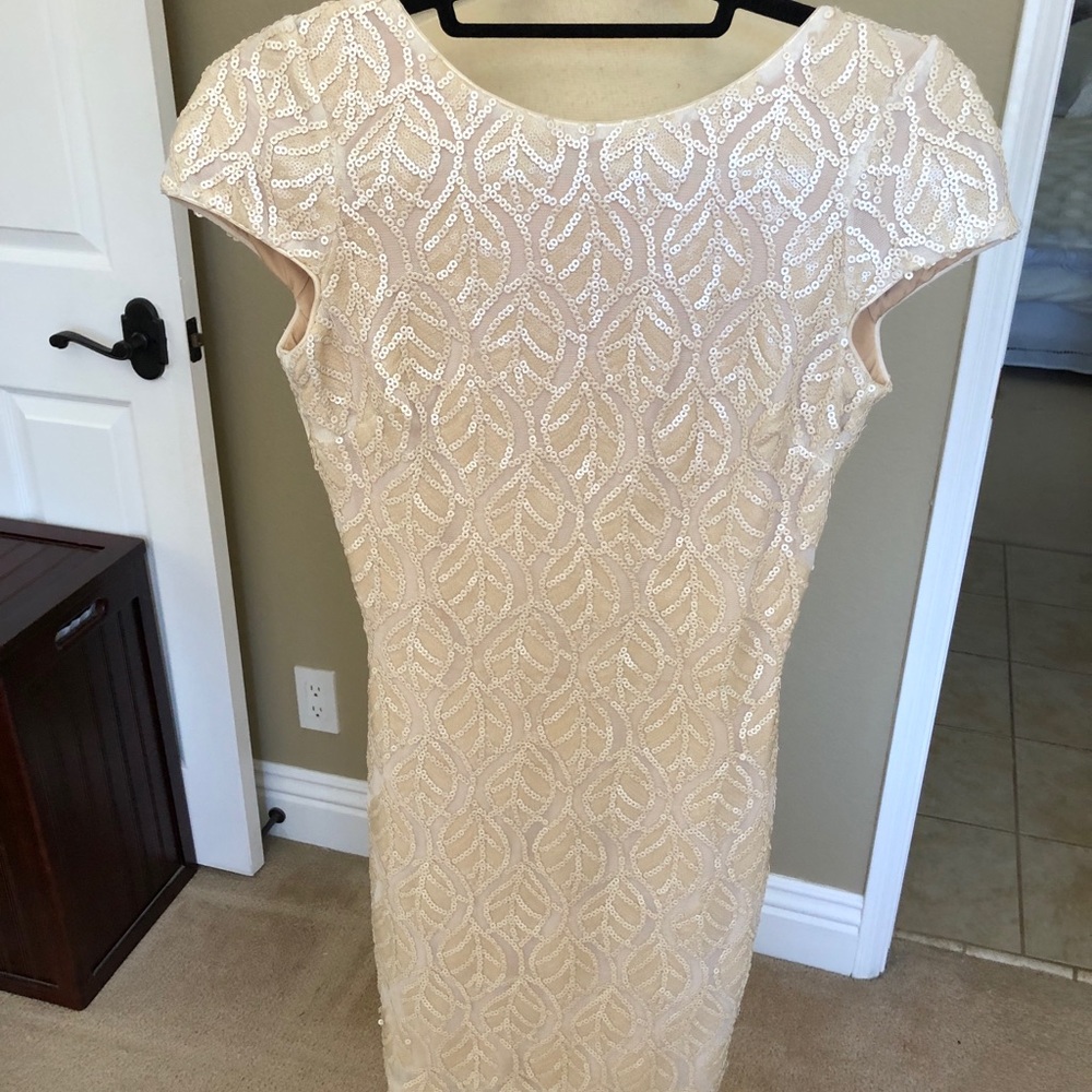Dress the Population leaf sequin dress. Size Small